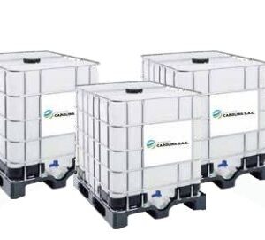 Contenedor IBC semi nuevo 1000L con base de acero