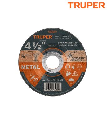 Disco para desbaste metal 12565 Truper Disco para desbaste metal 12565 Truper