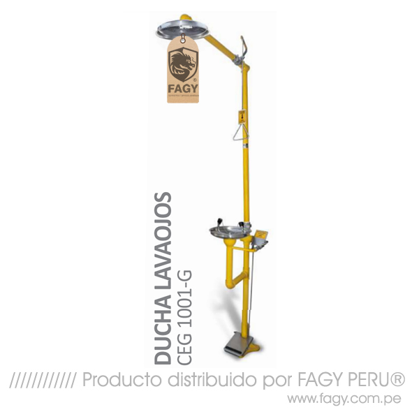 Ducha lavaojos acero galvanizado con pedal CEG 1001-G Ducha lavaojos acero galvanizado con pedal CEG 1001-G
