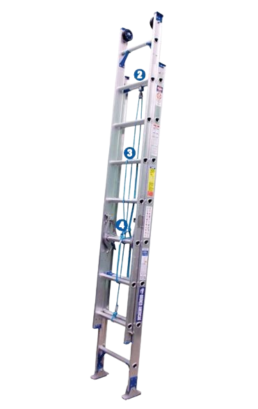 Escalera telescópica aluminio Bronco American Escalera telescópica aluminio Bronco American