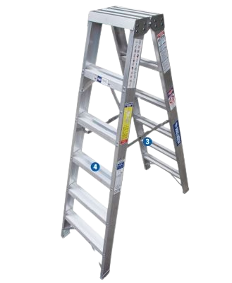 Escalera tijera doble acceso de aluminio Bronco American Escalera tijera doble acceso de aluminio Bronco American