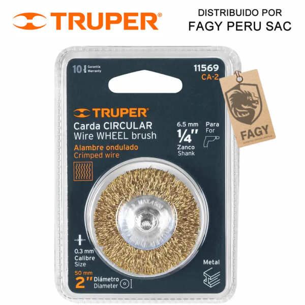Escobilla circular 2″ Truper 11569 Escobilla circular 2″ Truper 11569