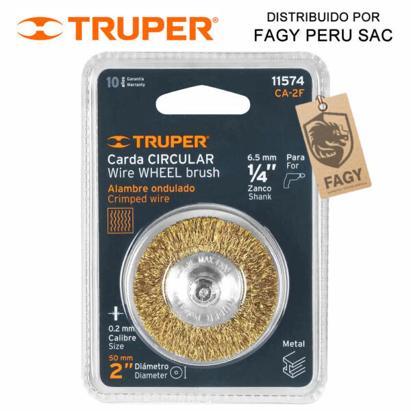 Escobilla circular 2″ Truper 11574 Escobilla circular 2″ Truper 11574