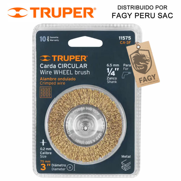 Escobilla circular 3″ Truper 11575 Escobilla circular 3″ Truper 11575