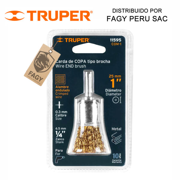 Escobilla tipo copa 1″ Truper 11595 Escobilla tipo copa 1″ Truper 11595