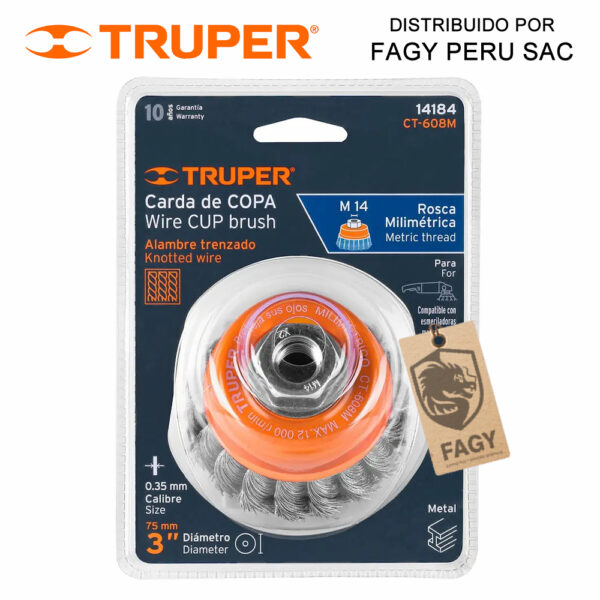 Escobilla tipo copa 3″ Truper 14184 Escobilla tipo copa 3″ Truper 14184