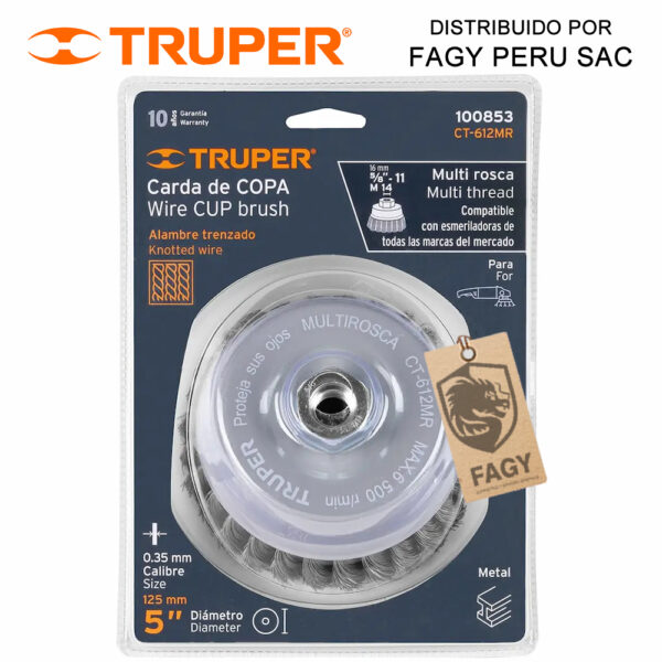 Escobilla tipo copa 5″ Truper 100853 Escobilla tipo copa 5″ Truper 100853