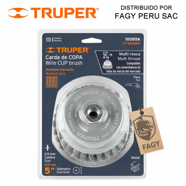 Escobilla tipo copa 5″ Truper 100856 Escobilla tipo copa 5″ Truper 100856