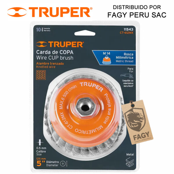 Escobilla tipo copa 5″ Truper 11543 Escobilla tipo copa 5″ Truper 11543