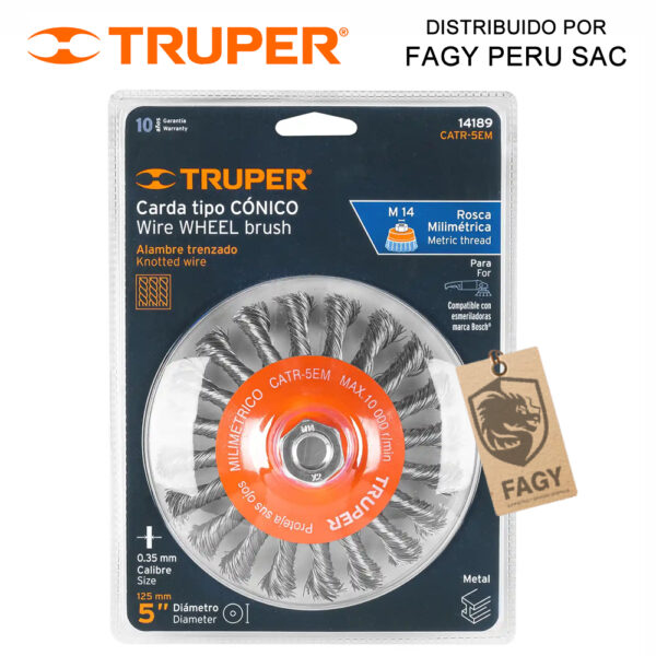 Escobilla tipo plato 5″ Truper 14189 Escobilla tipo plato 5″ Truper 14189