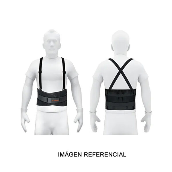 Faja lumbar con tercer cinturón talla G Truper 14217