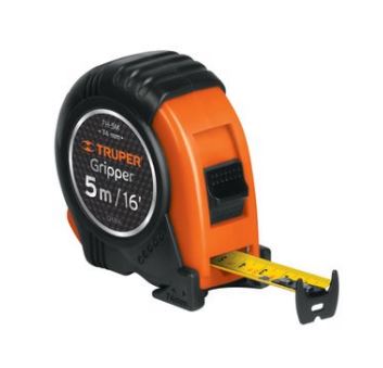 Flexómetro Gripper contra impactos 5m cinta 19mm Truper Flexómetro Gripper contra impactos 5m cinta 19mm Truper