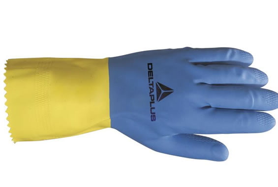GUANTE DE LÁTEX MODELO DUOCOLOR VE330