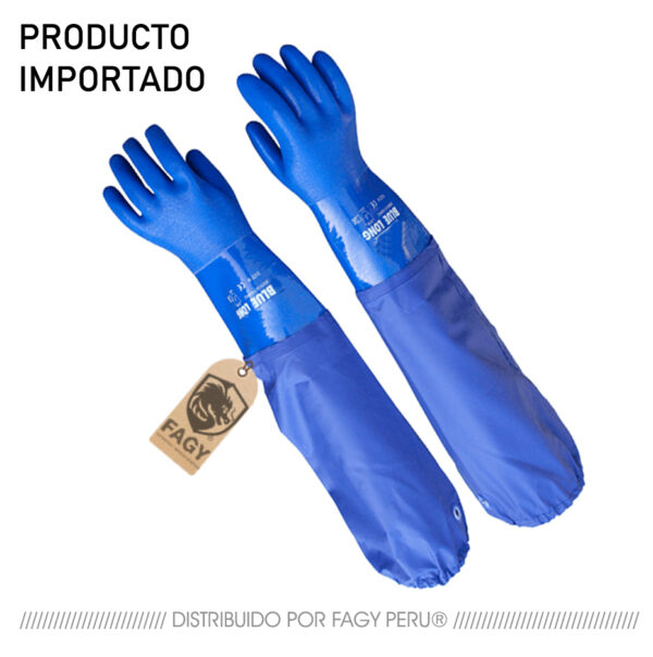 Guante Largo de PVC Acid Blue Guante Largo de PVC Acid Blue