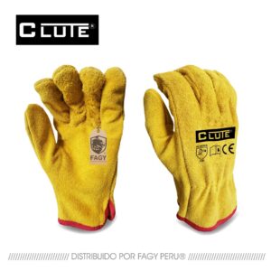 Guante conductor carnaza mostaza de 10″ clute