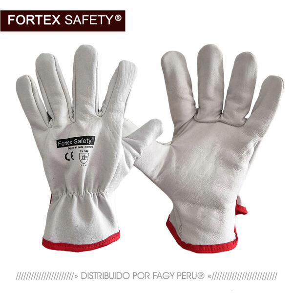 Guante de badana fortex safety Guante de badana blanco fortex safety