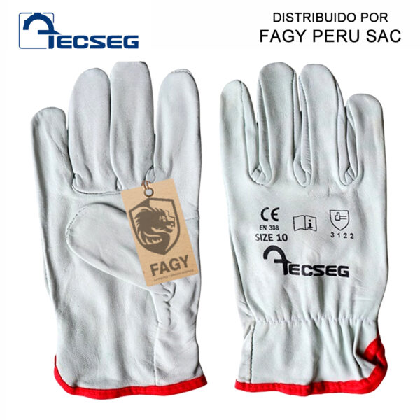 Guante de badana tecseg blanco Guante de badana tecseg blanco