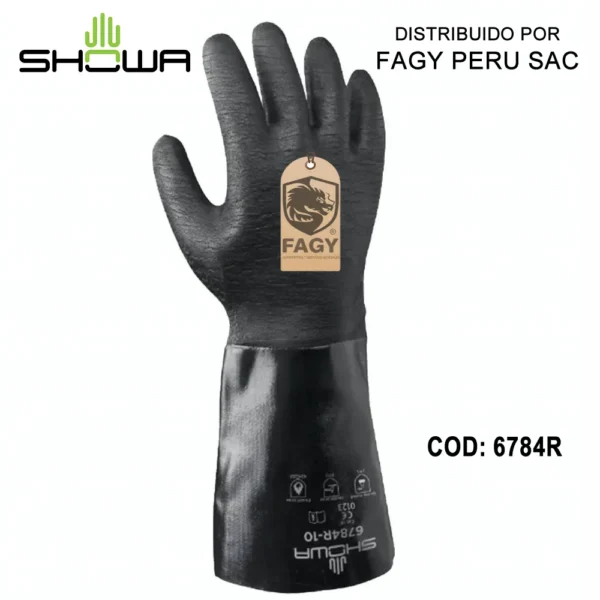Guante de neopreno resistente a quimicos showa 6784R