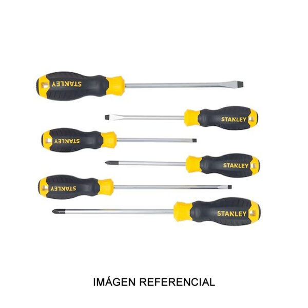Juego de desarmador cushion grip 6 pzs stanley, cod 66672 Juego de desarmador cushion grip 6 pzs stanley, cod 66672