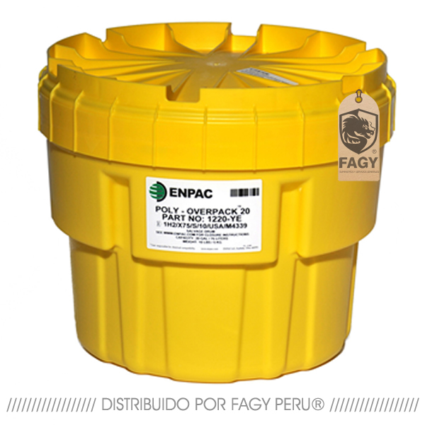 Kit antiderrama hidrocarburos en overpack de 20gln Kit antiderrama hidrocarburos en overpack de 20gln