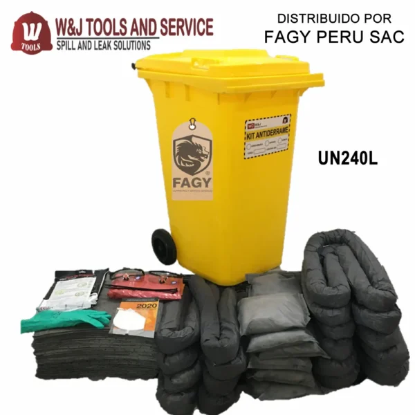 Kit antiderrame universal contenedor 240L