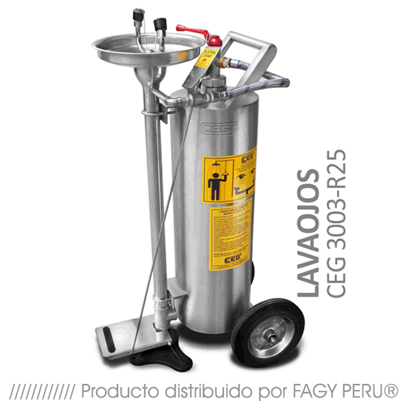 Lavaojos acero inoxidable con pedal 3003-R25 Lavaojos acero inoxidable con pedal 3003-R25