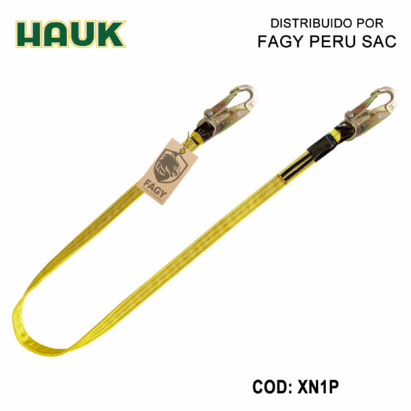 Línea De Conexión De 1.80 M. De Cinta Poliéster Y Dos Ganchos De 3-4″ HAUK