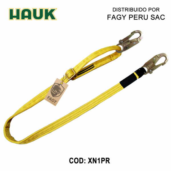 Línea De Conexión Regulable De 1.80 M. De Cinta Poliéster Y 2 Ganchos De 3-4″ HAUK
