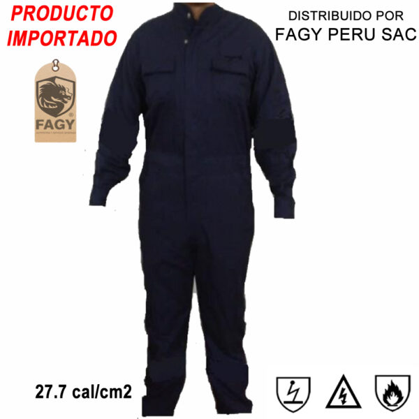 Mameluco resistente a la llama(ignifuga) de 27.7 cal-cm2