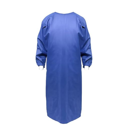 Mandil azul quirúrgico estéril descartable 40 gr Mandil azul quirúrgico estéril descartable 40 gr