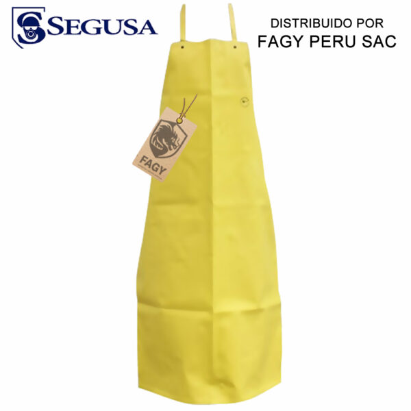 Mandil de tela enjebada amarilla neoprene