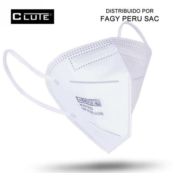 Mascarilla KN95 Clute Blanco Mascarilla KN95 Clute Blanco