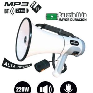 Megáfono 220W recargable batblack BT-MF220