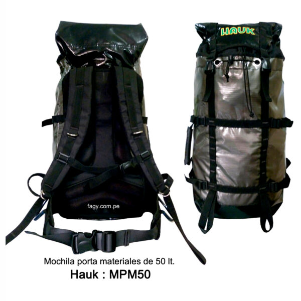 Mochila porta materiales de 50 lt. Hauk MPM50_01 Mochila porta materiales de 50 lt. Hauk MPM50_01