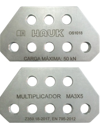 Multiplicador de anclaje de 3 a 5 puntos inoxidable Hauk Multiplicador de anclaje de 3 a 5 puntos inoxidable Hauk