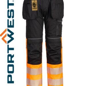 Pantalón PW3 de alta visibilidad, clase 1, con bolsillos de pistolera PW307 - Imagen 1