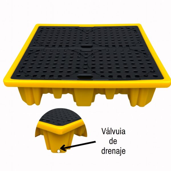 Pallet antiderrame para 4 cilindros de 280 litros Pallet antiderrame para 4 cilindros de 280 litros