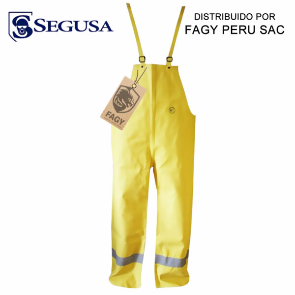Pantalon de tela enjebada amarilla nitrilo con reflectivo (tp)
