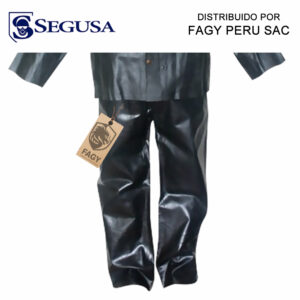 Pantalón de tela enjebada negro - Imagen 1