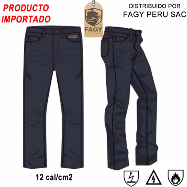 Pantalon resistente a la llama(ignifuga) de 12 cal-cm2