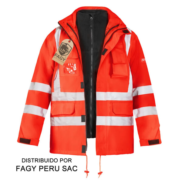 Parka Activex 3 en 1 Roja Alta Visibilidad Gard Parka Activex 3 en 1 Roja Alta Visibilidad Gard
