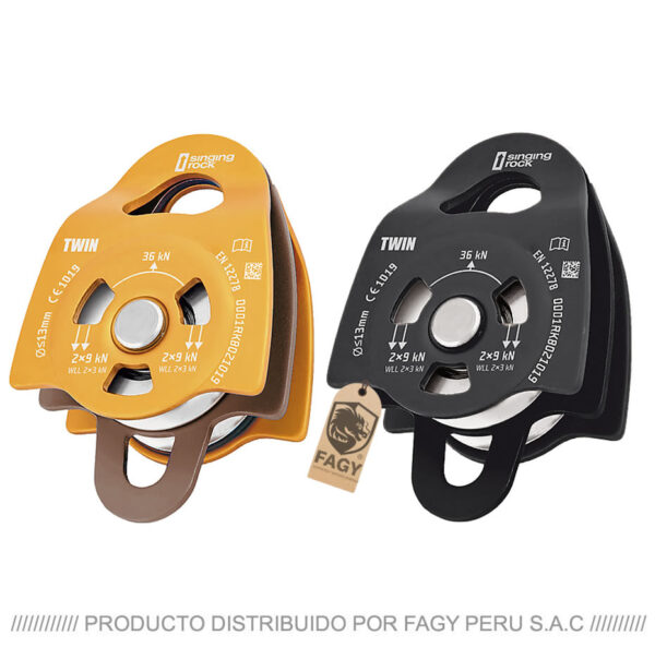 Polea doble grande para uso industrial y sistema de acarreo Polea doble grande para uso industrial y sistema de acarreo