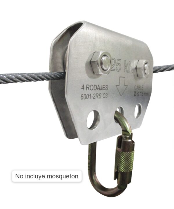 Polea tandem para cable hasta 13mm Hauk PF2T13 Polea tandem para cable hasta 13mm Hauk PF2T13