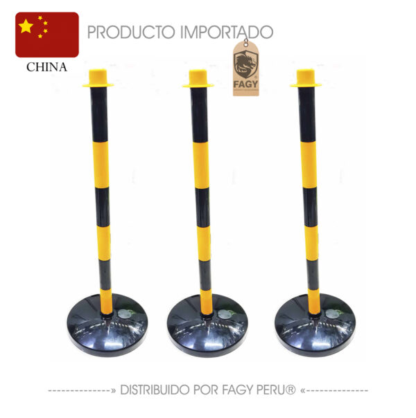 Poste de señalización para cadenas de plástico Poste de señalización para cadenas de plástico