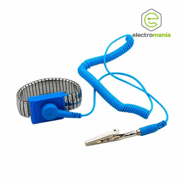 Pulsera antiestatica ESD con brazalete metalico Pulsera antiestatica ESD con brazalete metalico