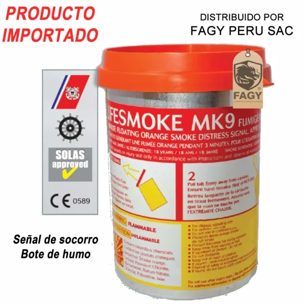 Señal de socorro bote de humo