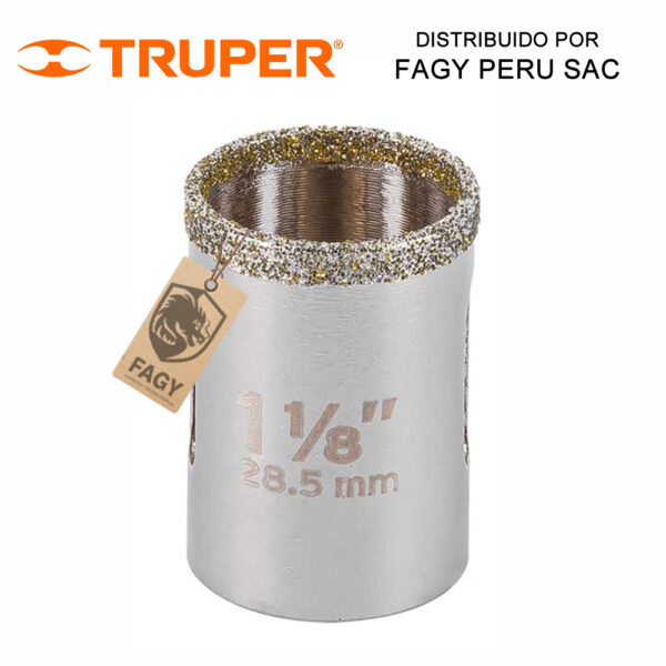 Sierra copa con diamante 1-1-8″ Truper 17127 Sierra copa con diamante 1-1/8″ Truper 17127