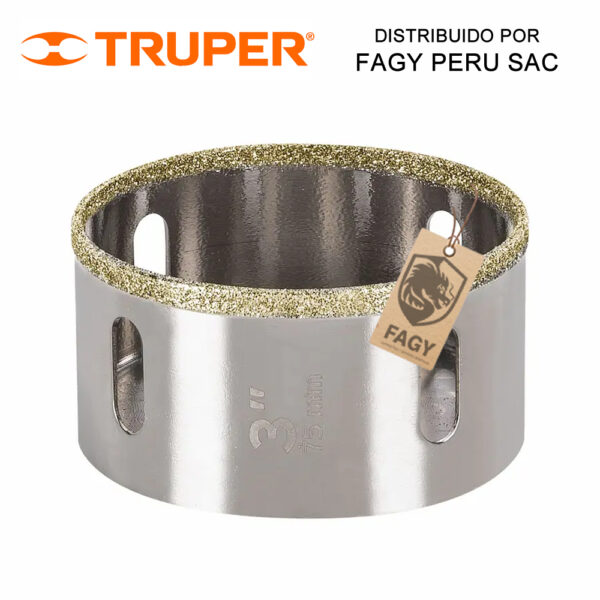 Sierra copa con diamante 3″ Truper 17136 Sierra copa con diamante 3″ Truper 17136