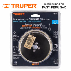 Sierra copa con diamante 4″ Truper 17139
