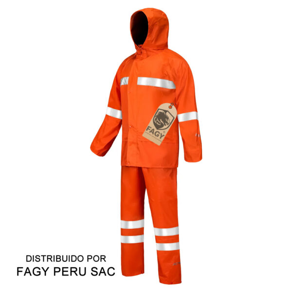 Traje para lluvia Activex Color Naranjo C-Cinta Reflectante Traje para lluvia Activex Color Naranjo C/Cinta Reflectante